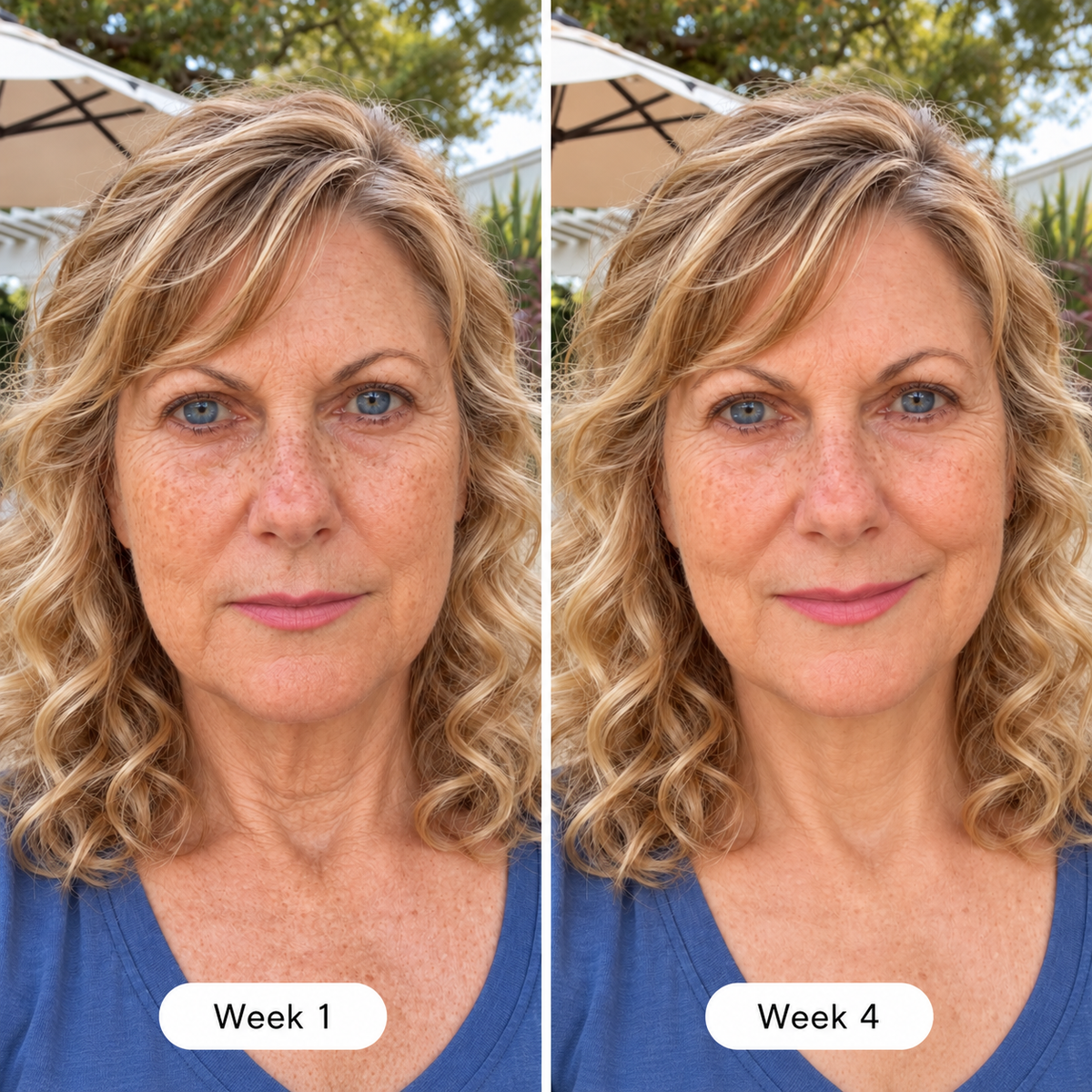 Before-and-after comparison photo