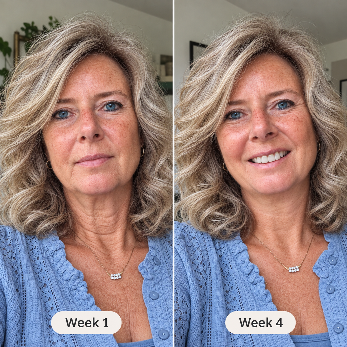 Before-and-after comparison photo